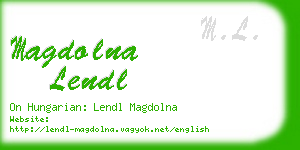 magdolna lendl business card